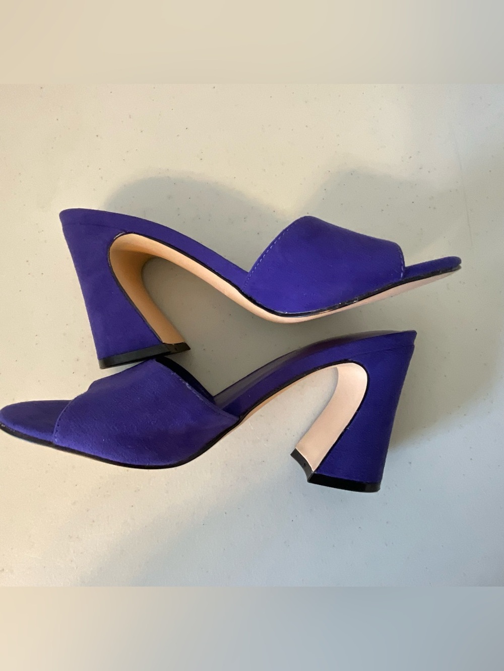 Nine West Purple Suede Dress Slide, Size 4.5M